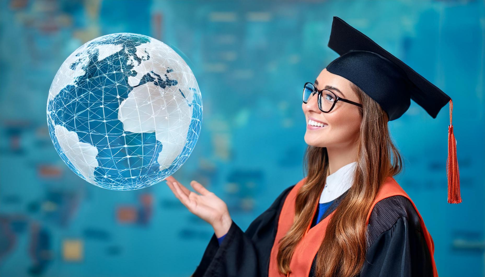 International students on a university campus